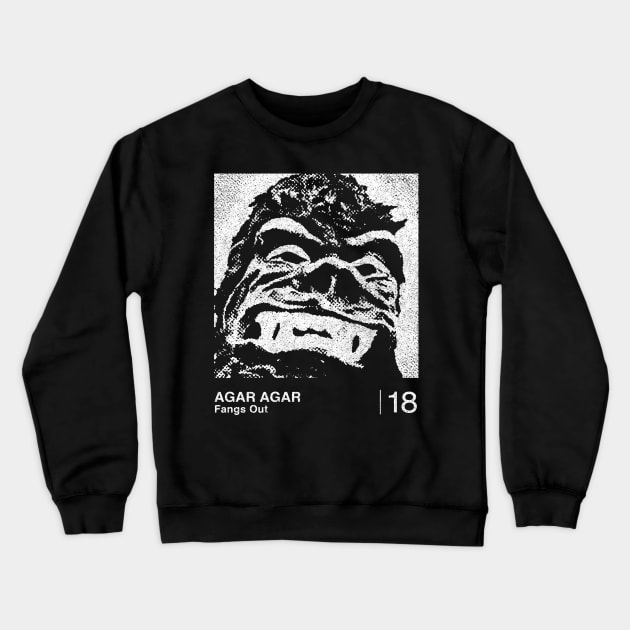 Fangs Out / Agar Agar / Minimalist Graphic Artwork Crewneck Sweatshirt by saudade